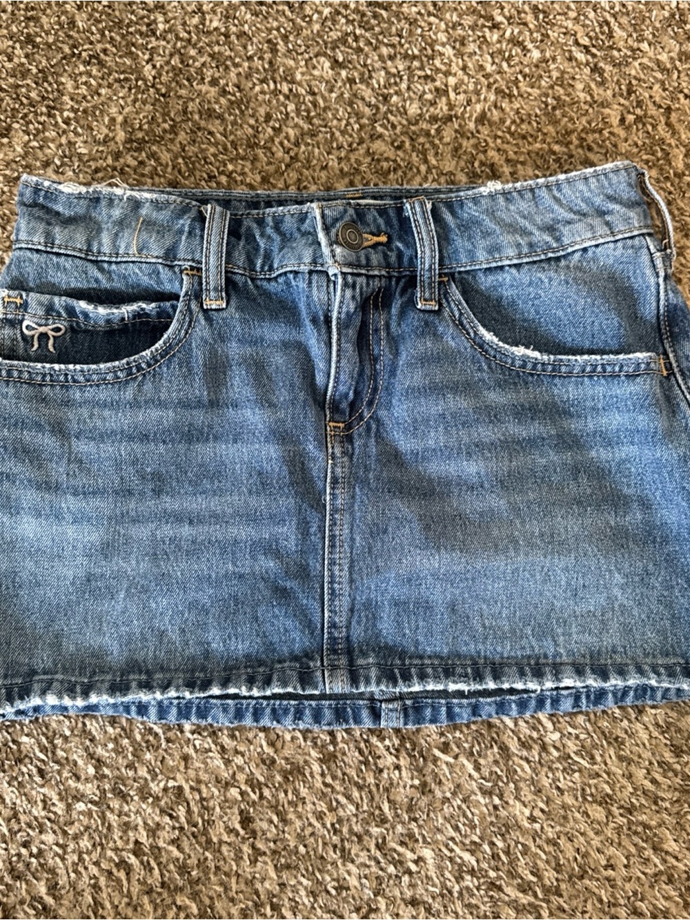 Hollister Light Blue Denim Mini Skirt